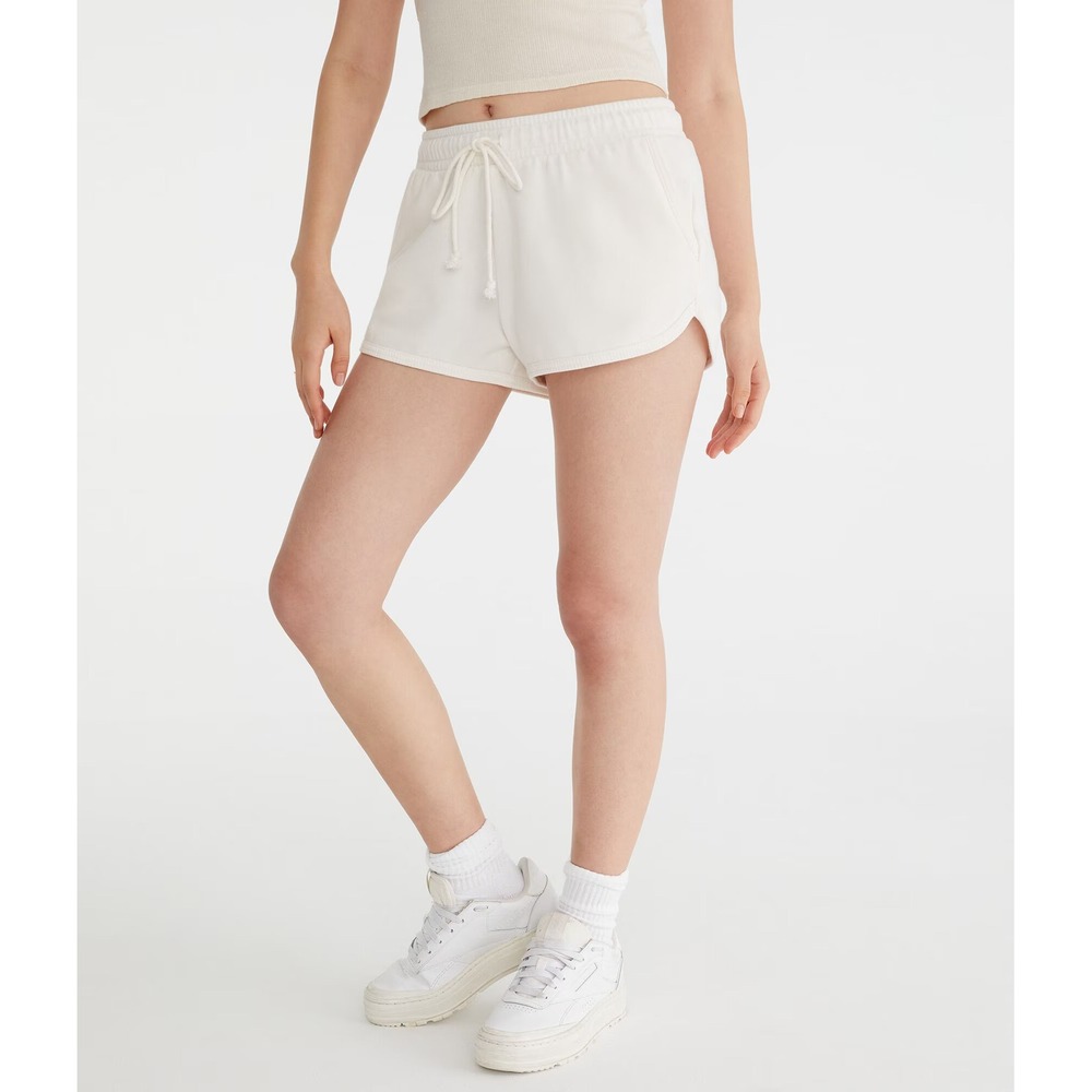 Champion Womens White Dolphin Hem Athletic Shorts Small M5686S Zip Pocket